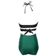 thumbnail image 3 of Avamo Mother And Daughter Matching Swimwear Ruffled Swim Bikini Set Two Piece Parent-child Swimsuit Tummy Control Bathing Suits Beachwear Black Green S, 3 of 4