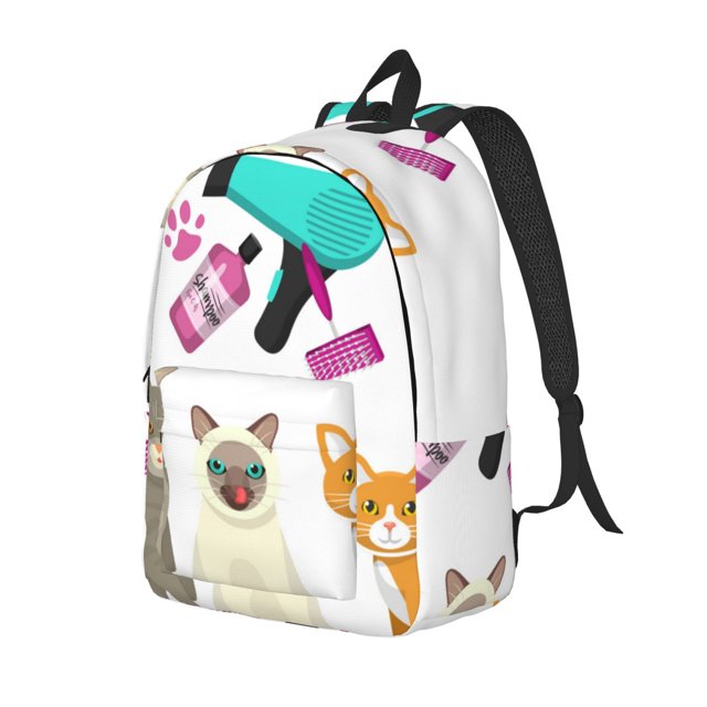 Fotbe Pet Care Grooming Mochila de Lona con Estampado, Mochila Duradera, Mochila Versátil de Alta Calidad, Mochila Compacta Vintage-Medium