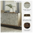 thumbnail image 3 of Signature Design by Ashley Kerrings Accent Storage Cabinet with Carved Doors, Brown Frame with Black & White Doors, 3 of 9