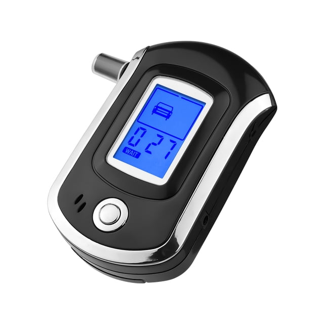 Detector Portable Breathalyzer with 6 Mouthpieces Breath Alcohol Tester LCD Backlight Digital Accurate BAC Detector Analyzer with Audio Visual Alarm for Personal Use