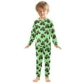 thumbnail image 3 of joogoo Trucks Cartoon Green Pajamas Set Long Sleeve Soft Cotton Sleepwear 2 Piece 18M, 3 of 7