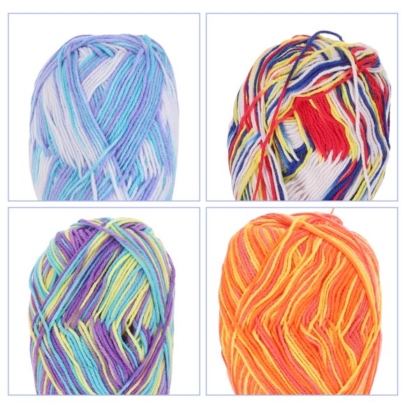 SKISUNO Hilo De Crochet Multicolor Sin Decoloración Para Proyectos Creativos Y Tejidos Cálidos