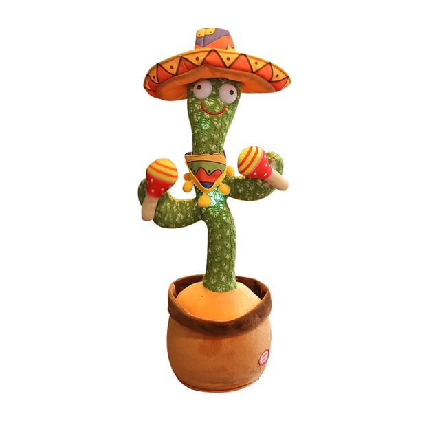 Peluche de cactus bailarín, juguete de cactus que canta y baila