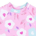 thumbnail image 6 of Toddler Girls Swimsuits Swimwear Long Sleeve Cartoon Floral Prints Top Beach 2PCS Swim Shirts and Rash Guards Size 18-24 Months, 6 of 7
