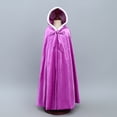 thumbnail image 3 of FRSASU Kids Clothing Kids Baby Girls Solid Outwear Warm Hooded Coat Princess Cloak Cape Purple M(M), 3 of 9