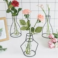 thumbnail image 3 of Desktop Decor,Minimalist Home Decor Line Retro Vase Metal Flower Table Holder Rack Flower Decoration Crafts, 3 of 7
