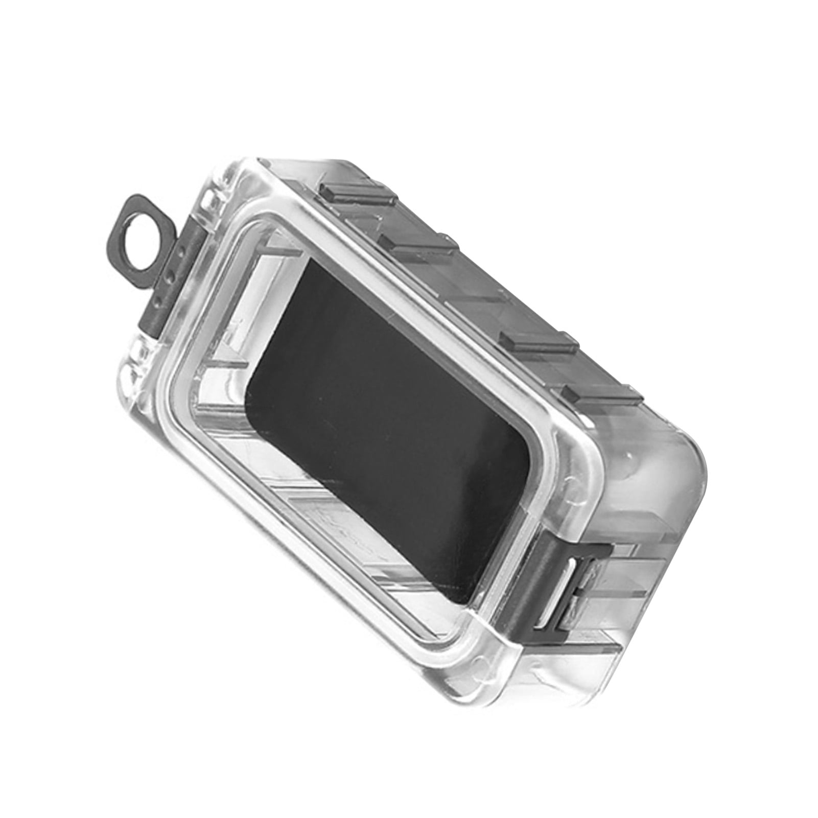 Rupoun Spliceable Night Glow Fishing Tackle Box, Magnetic Waterproof Lure Bait Organizer Tool Container for Outdoors (Black, 1 Piece, 3.15x1.57x1.18 inches / 8x4x3 cm)