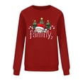 thumbnail image 4 of Womens Christmas Tops Funny Round Neck Long Sleeve Christmas Tree Printed Shirts Casual 2025 Fall Xmas Tunic Blouse Wine XXL, 4 of 6