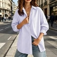 thumbnail image 2 of Edvintorg Blouses for Women Dressy Casual Striped Long Sleeve Turndown Collar Button Down Shirt Women Tops Fashion Clothing Purple L, 2 of 9