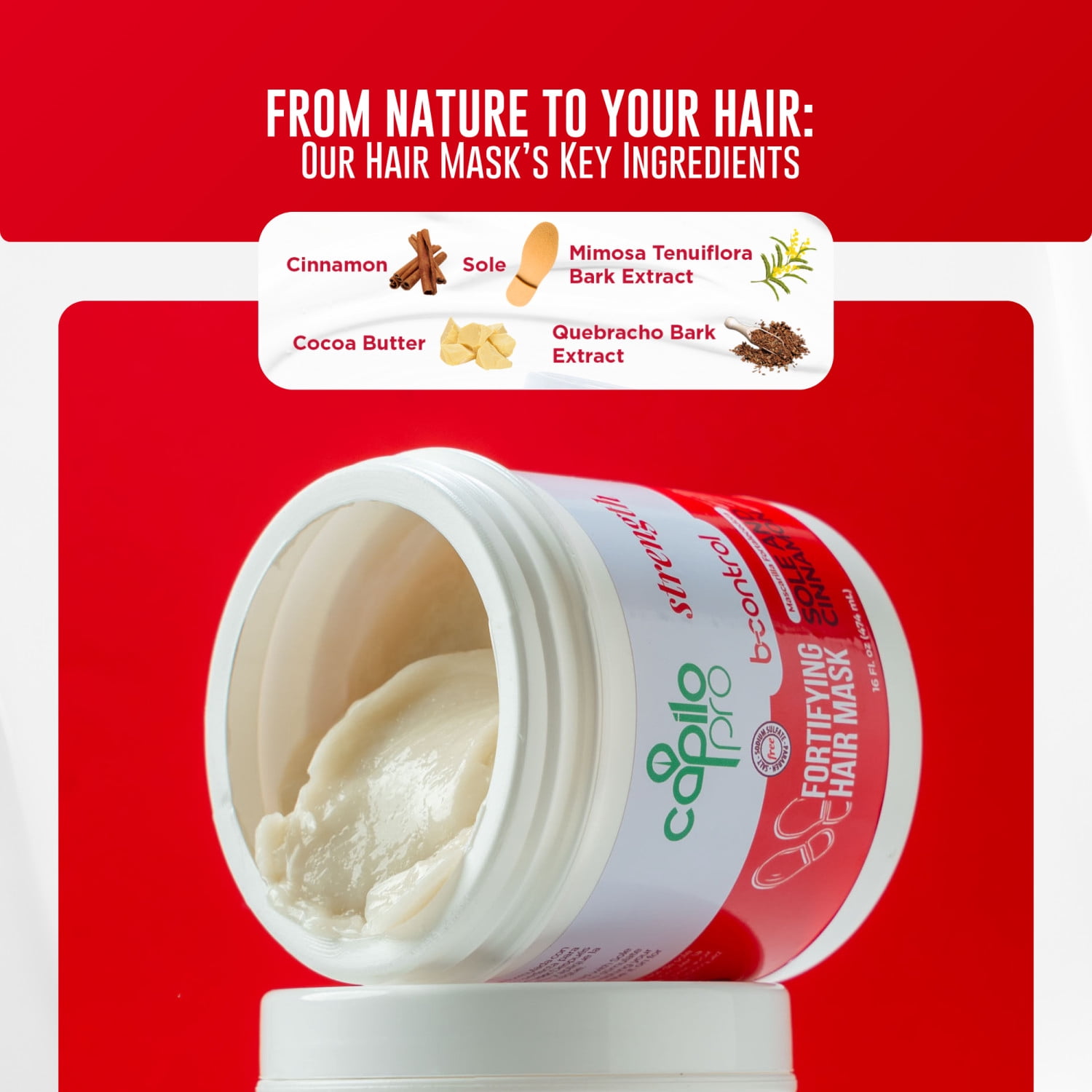 Capilo Pro B-Control Hair Conditioning and Moisturizing Mask, All Hair Types, 16 oz