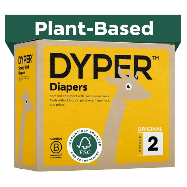 Pañales DYPER para bebés, talla 2, 12 a 18 libras, 192 unidades, alternativa de tela