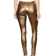 thumbnail image 4 of Sakkas Footless Ultra Slim Fit Matte Liquid Wet Look Leggings - Brown - XL, 4 of 7
