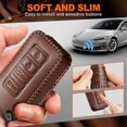 thumbnail image 2 of Para Lexus llavero cubierta llavero accesorios para Es Is Gs Nx Ls Rx Rc Gx F 300 300h 350 200t 250 450h 460 600h 4 botones, funda de cuero + anillo en D + gancho (bro, 2 of 5