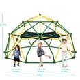 thumbnail image 2 of Kids Outdoor Toys, 13ft Geometric Dome Climber Play Center, Kids Climbing Dome Tower with Hammock, Rust & UV Resistant Steel Supporting 1000 LBS, Yellow Outdoor Play Equipment,Outdoor Sports Toys, 2 of 20