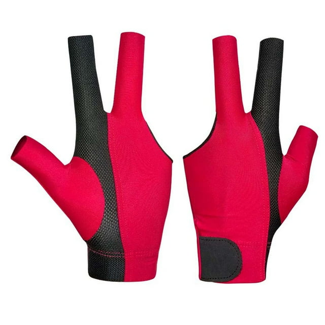 Mosiee 1Pcs Billiards Gloves 3-Finger Pool Snooker Glove Breathable For Left Rght Hand