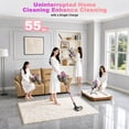 thumbnail image 4 of Cordless Vacuum Cleaner, 600W/55KPA Vacuum Cleaners for Home, 55Mins Stick Vacuum, Anti-Tangle & 1.8L Large Dust Cup, Lightweight Vacuum for Hard Floors Carpet Pet Hair, Purple Pink, 4 of 10