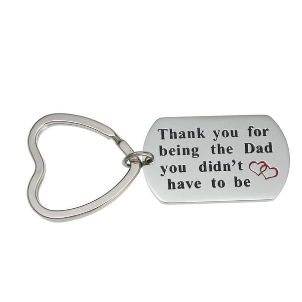 Sandy Toes Thank You For Being The Dad You Didn T Have To Be Stainless Steel Keychain Father In Law Step Dad Perfect Father S Day Gifts Walmart Com Walmart Com