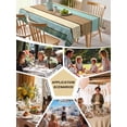 thumbnail image 5 of Farmhouse Teal Brown Table Cloth, Ombre Wooden Vintage Waterproof Tablecloth for Rectangle Tables, Reusable Washable Fabric Table Cover for Restaurant Kitchen Dining Tables 60"x120", 5 of 6