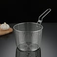 thumbnail image 2 of Stainless Steel Mesh Pasta Strainer Ba Sket With Handle No Odle And Dumpling Colander Fryer Wire Ba Sket For Frying Cooking Draining With Hanging Ear Multiple Sizes, 2 of 6