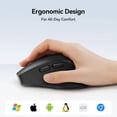 thumbnail image 4 of 3-Device Wireless Mouse, Rechargeable Dual-Mode (2.4G & BT 5.0), Silent USB-A & Bluetooth Mouse, 6-DPI up to 4800, Wide Compatibility - Black, 4 of 4