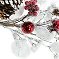 thumbnail image 6 of Northlight Berries and Snowflakes Artificial Christmas Garland - 6' x 8" - Red and White - Unlit, 6 of 8