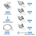 thumbnail image 2 of Charnière de Porte de Garage & Kit de Réglage à Rouleau, Ensemble de Porte de Garage 6200ZZ Rouleau Blanc Sans Couverture pour Porte de 8 x 8 Pieds, 2 of 6