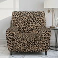 thumbnail image 2 of Xixirimido Leopard Brown Recliner Chair Covers 4 Pieces, Recliner Cover Stretch Lazy Boy Recliner Cover, Recliner Sofa Slipcover with Pockets, Furniture Protector for Living Room, Pets, Kids, 2 of 7