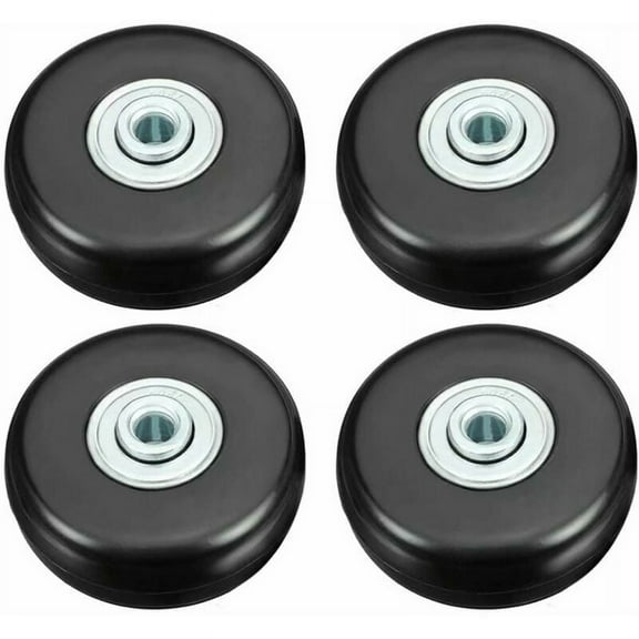 50mm Heavy-Duty Swivel Caster Wheels - Mute Rubber Suitcase Repair Set (4PCS) for Luggage, Backpack, and Travel Gear Replacement