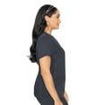 thumbnail image 5 of MED COUTURE Women V-Neck Shirttail Top, Color: Pewter, Size: M (7459-PWTR-M), 5 of 5