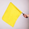 thumbnail image 2 of Haqieyen 4pcs Stainless Steel Referee Flag for Sports Competition (Yellow), 2 of 5