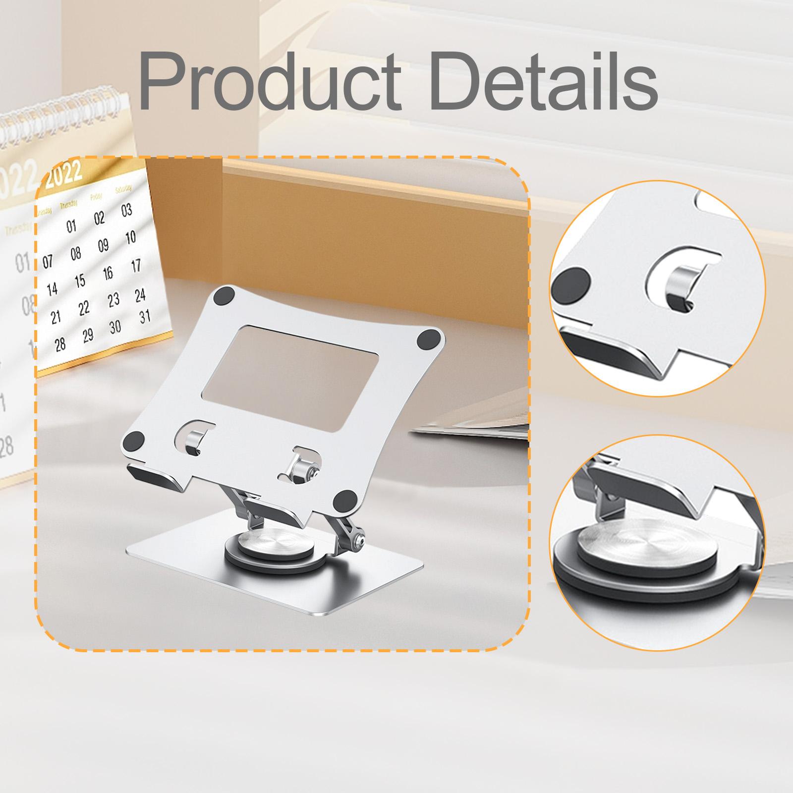 Laptop Stand Rotatable Notebook Holder Non Slip Metal Suitable for Desk Work School Study