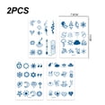 thumbnail image 2 of Mini tatuajes temporales falsos para dedos: diseños sencillos y pequeños, 8 hojas, 2 of 6