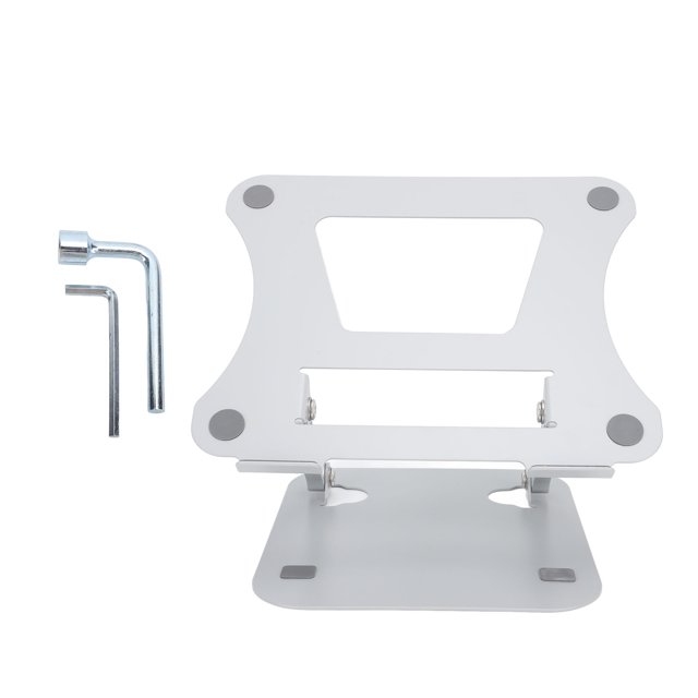 Soporte para computadora portátil, soporte para computadora portátil de aleación de aluminio hueca de silicona antideslizante ajustable con múltiples ángulos para dispositivos de 10 a 17,3 pulgadas