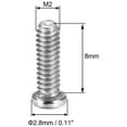 thumbnail image 3 of Uxcell Tornillo de fijación Phillips M2x8mm Tono plateado Cabeza de tornillo de 2.8mm Paquete de 200, 3 of 3