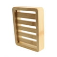 thumbnail image 4 of 2XNatural Wooden Soap Dish Tray Holder Storage Soap Rack Plate Drain Box, 4 of 10