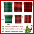 thumbnail image 7 of Large Fabric Christmas Holiday Gift Bags 20x16 16x12inch, 6pcs Cotton Gift Wrapping Sacks Cloth Pouches for Xmas Presents Party Favor, 7 of 7