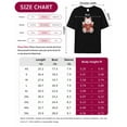 thumbnail image 7 of Women's T-Shirts, Lucky Cat Animal Kitten Cotton Crewneck Tee Short Sleeve Casual Tops Loose Graphic T-Shirt Black, 5XL, 7 of 7