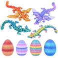 thumbnail image 1 of Figura de juguete Minleway, 4 unidades, huevos de dragón impresos en 3D, multicolor, 1 of 7