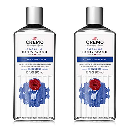 Cremo Cooling Citrus and Mint Leaf Body Wash, 32 Fl Oz, Pack of 2