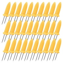 Barbecue Fork! Fdelink 30X Corn Forks, 30 X Stainless Steel Corn Cob Holder Impale the Pins on the Holder to Each Side of Corn Cob's Ears and Hold Onto the Handles of the Corn Holders for Eating