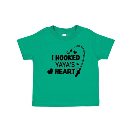 

Inktastic I Hooked Yayas Heart with Fishing Rod Gift Baby Boy or Baby Girl T-Shirt