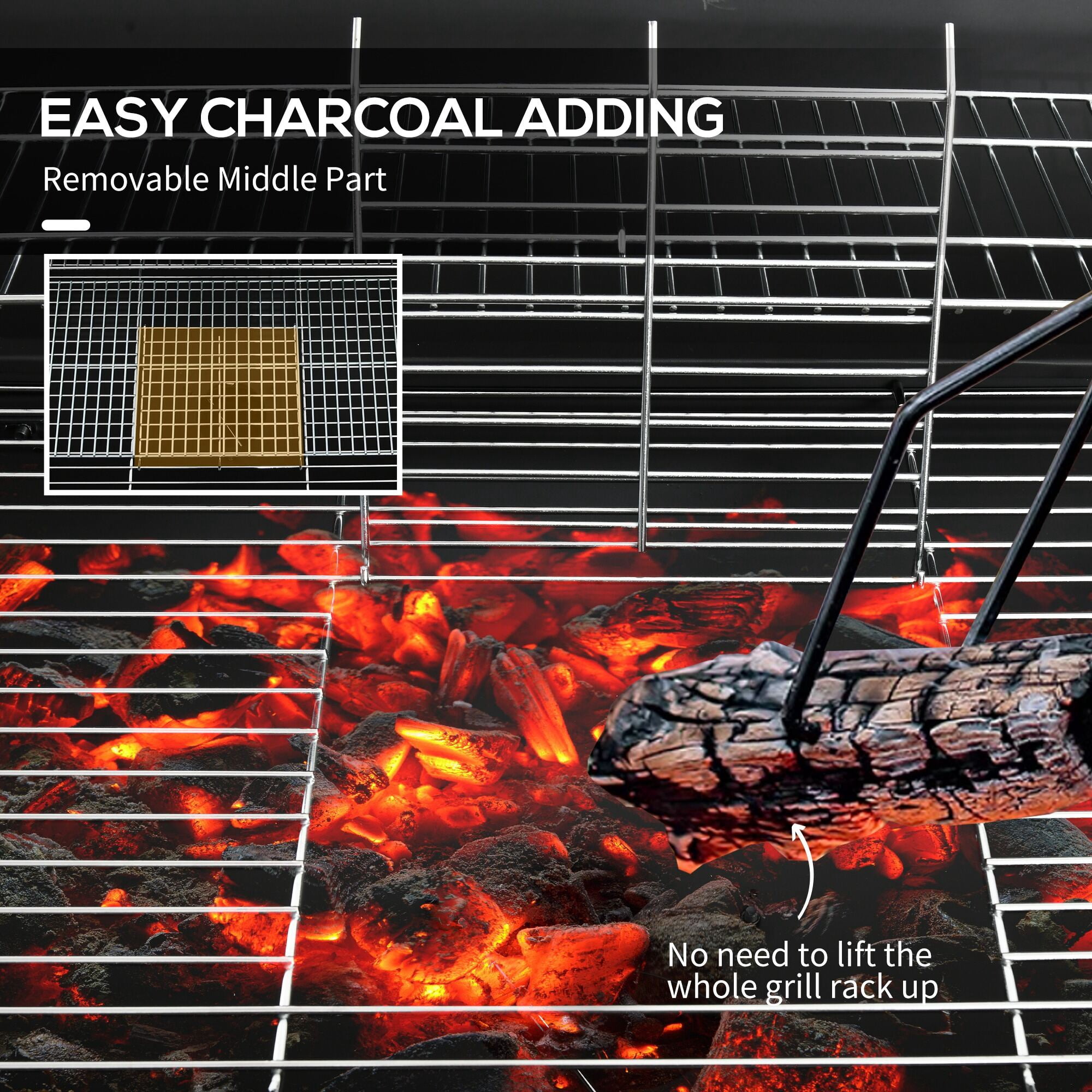 Outdoor Grill, Barrel Charcoal BBQ Grill with 420 sq.in. Cooking Area, Outdoor Barbecue with Wheels, Ash Catcher and Built-in Thermometer for Patio Picnic, Backyard Party, Black, Black BBQ Grill