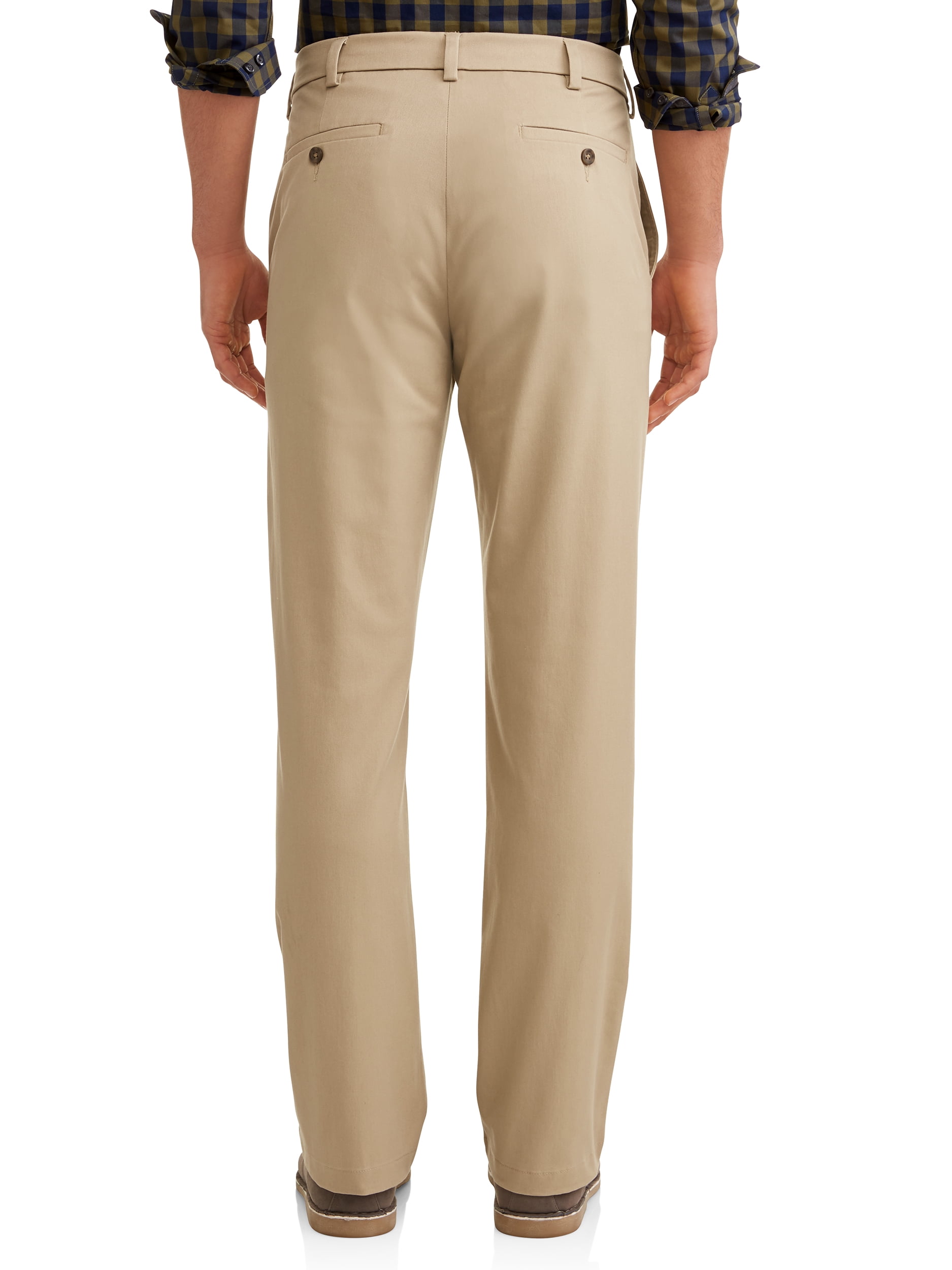 George Big Men's Premium Pleated Regular Fit Khaki Pants