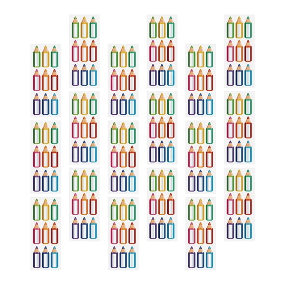 HONMEET 30 Sheets Copperplate Paper Pencil Name Tags Labels for Classroom Organization and School Supplies