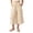 Beige, variant on VBEWZET Girls Ice Silk Wide Leg Culottes, Elastic Waist Flowy Capri Pants Elastic Waist Casual Summer Trousers for Kids & 5-15 Years Beige 7-8 Years