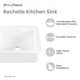 thumbnail image 3 of Rochelle 24 x 18 ceramic single basin, drop-in/undermount kitchen sink, 3 of 8