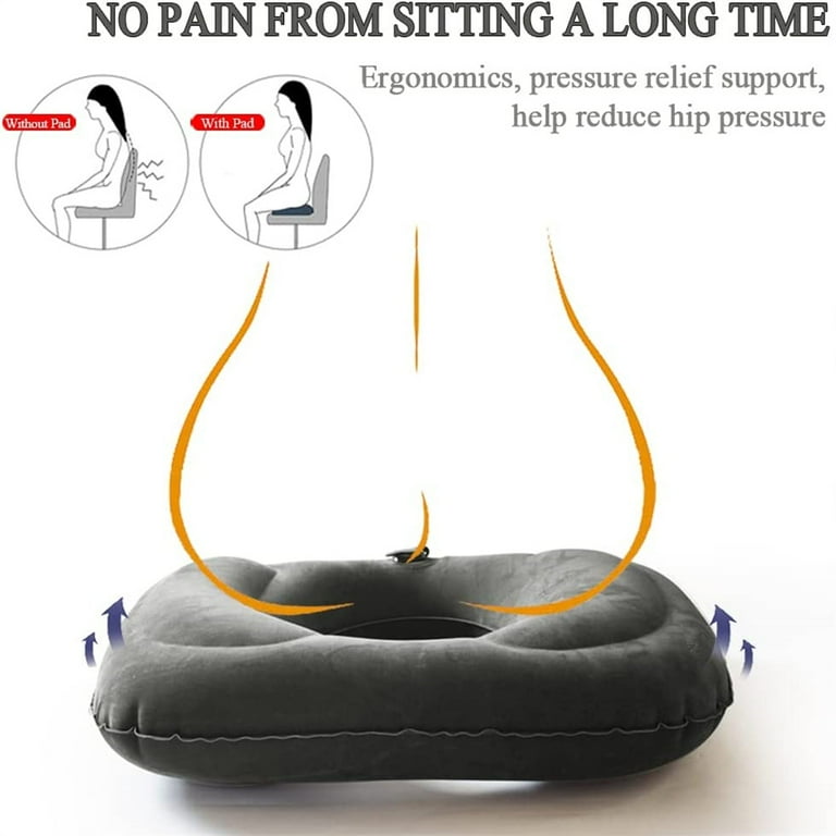 Minicloss Inflatable Donut Cushion, Elderly Nursing Anti-Bedsore Seat Pad Hemorrhoids Seat Pillow, Tailbone Pain, for Wheelchairs Toilet Chair for