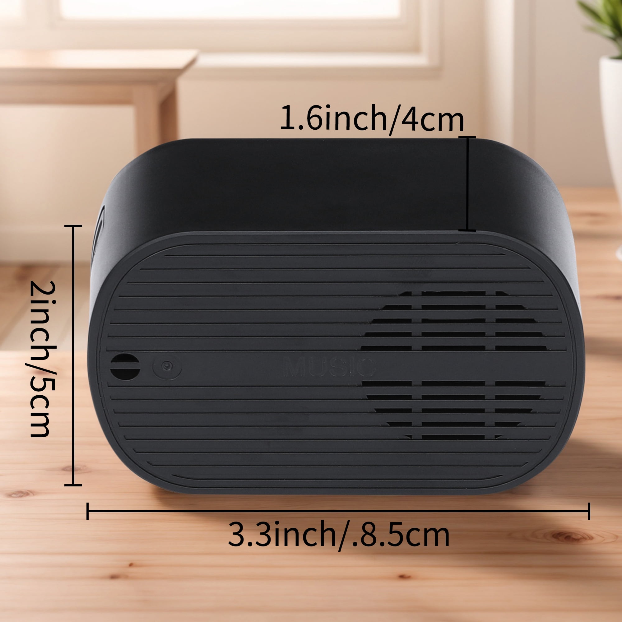 Unique Bargains 2 Pcs Digital Alarm Clock with FM and Speaker Function Black