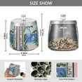 thumbnail image 2 of Yayeee Ashtray with Lid for Cigarette Smokeless Stainless Steel Home Ash Holder, Pink Seaside, 2 of 7