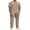 Khaki, variant on COOFANDY Men' 2 Pieces Outfits Casual Quarter Zip Polo Shirt and Jogging Pants Summer Tracksuits Set